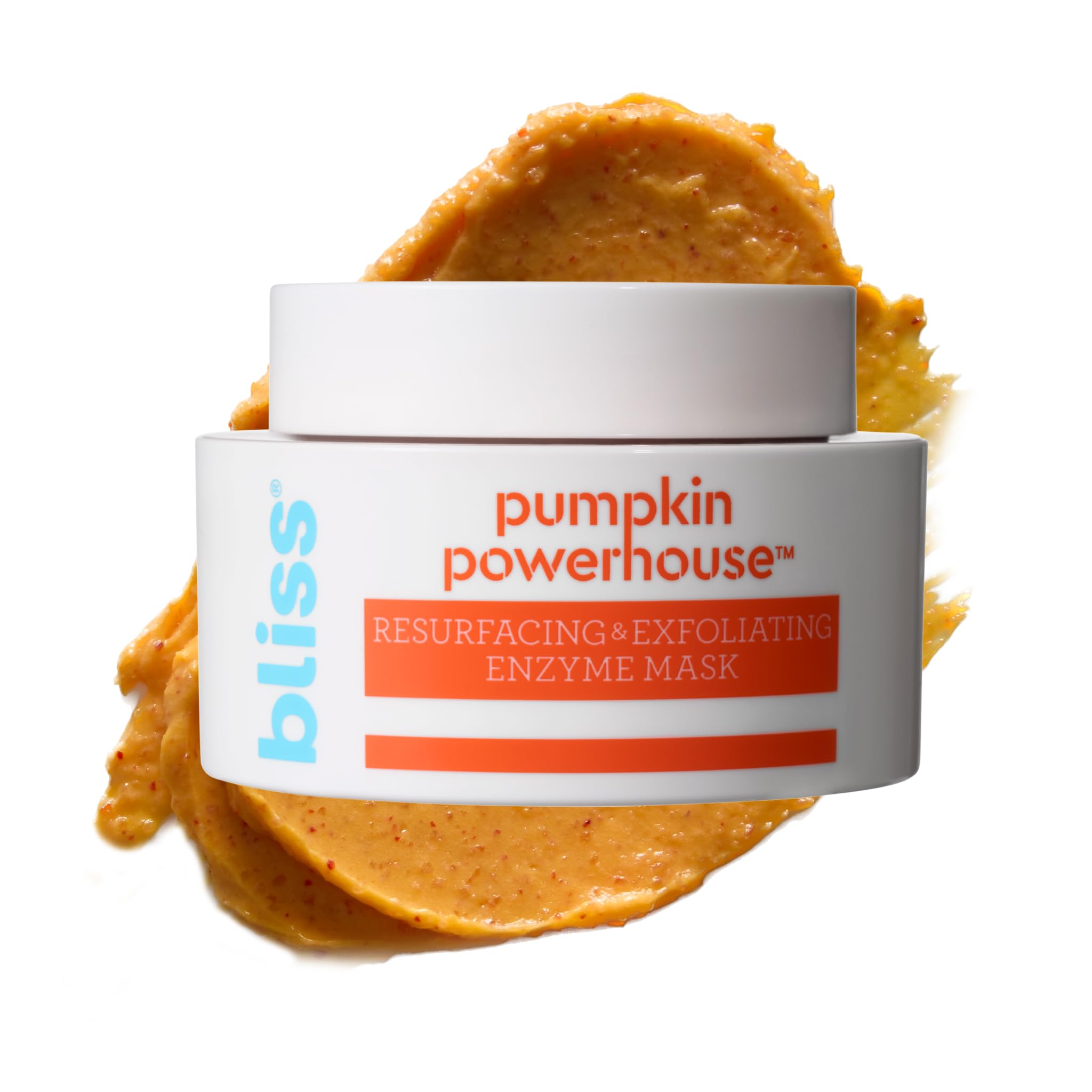 Bliss Pumpkin Powerhouse Mask bottle showcasing glow and gentle exfoliation
