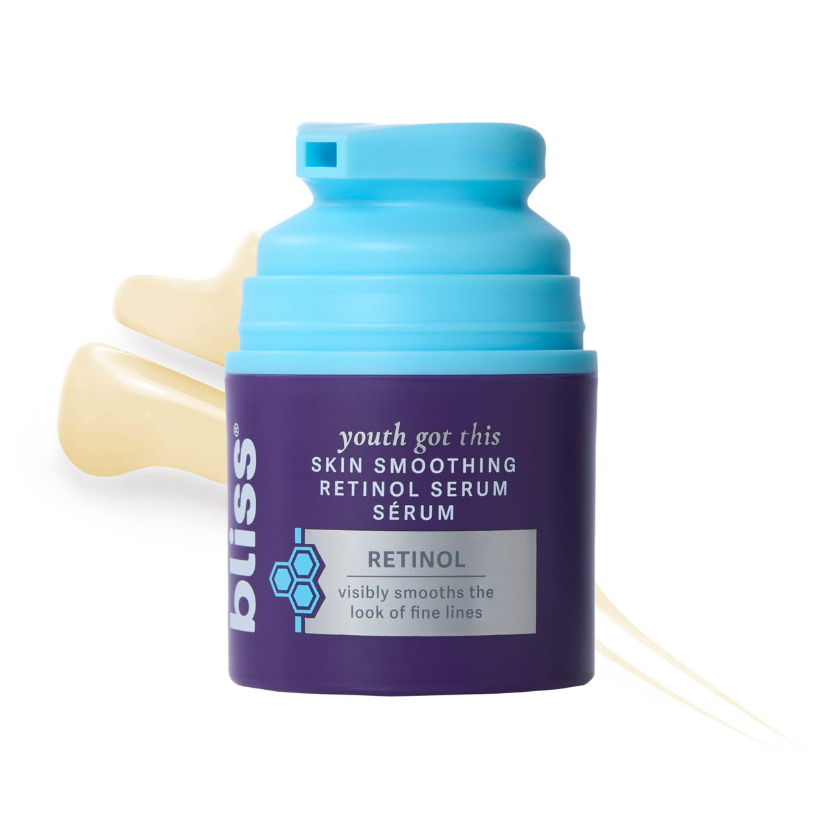 Bliss Retinol Serum bottle on a clean surface suggesting smoother skin.