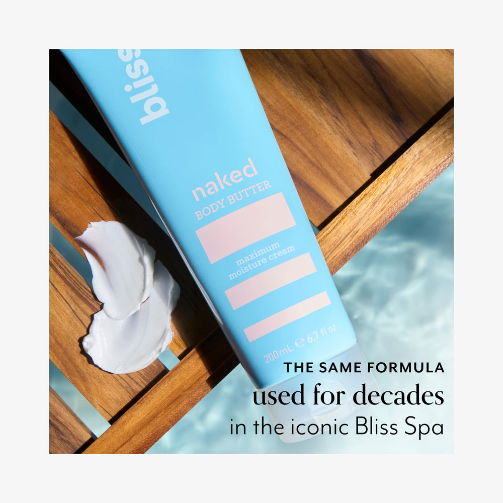 Spa-inspired application scene promoting smooth, even skin with Bliss.