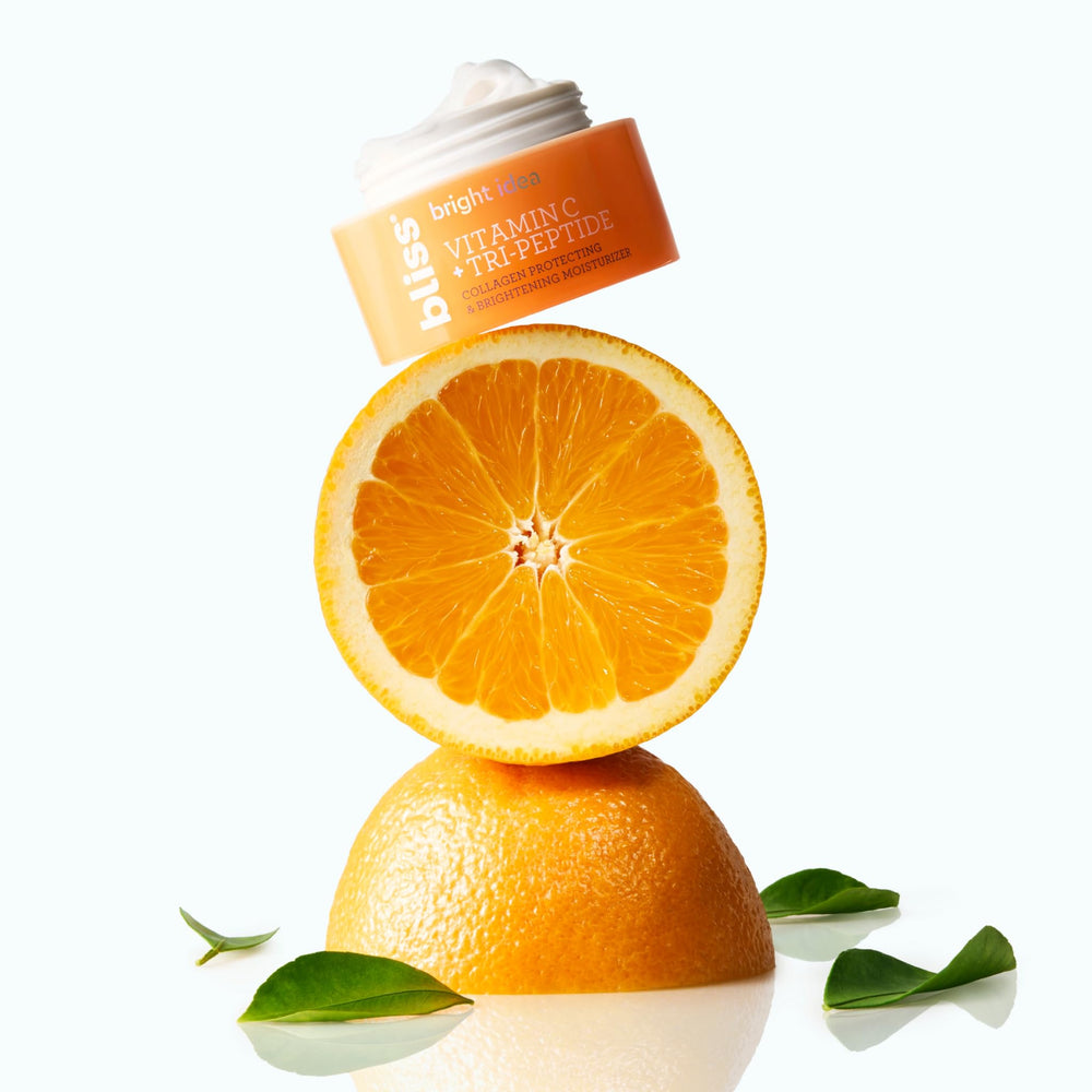 Inspiration shot for daily ritual with Bliss moisturizer for brighter skin.