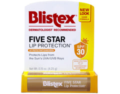 Blistex Cinco Estrellas labios, protección solar SPF30 para labios