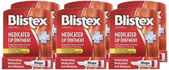 Aplicación de Blistex en labios alivia dolor y prurito.