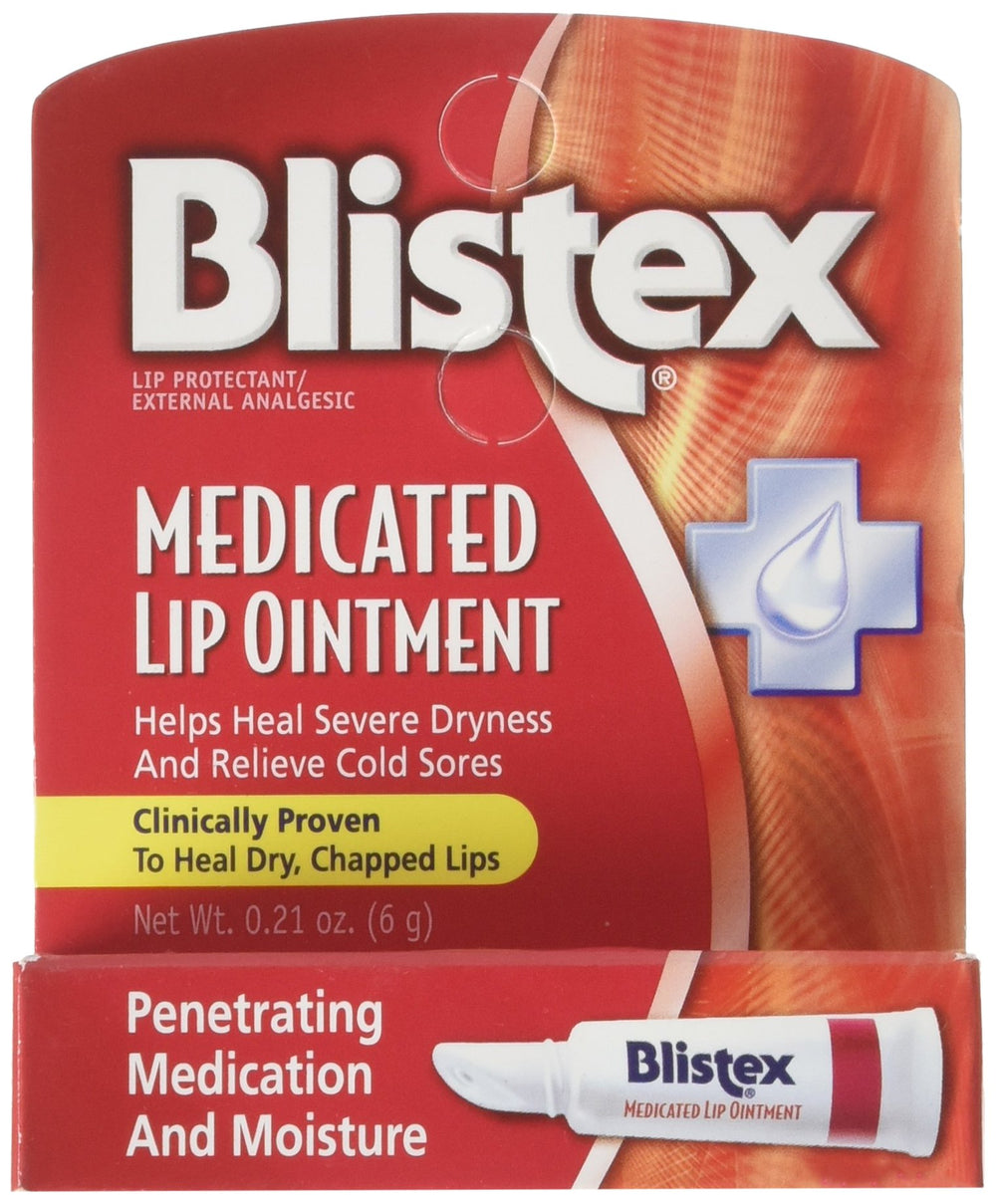 Blistex bálsamo labial medicado 0-21oz paquete seis, alivio potencial de molestias.