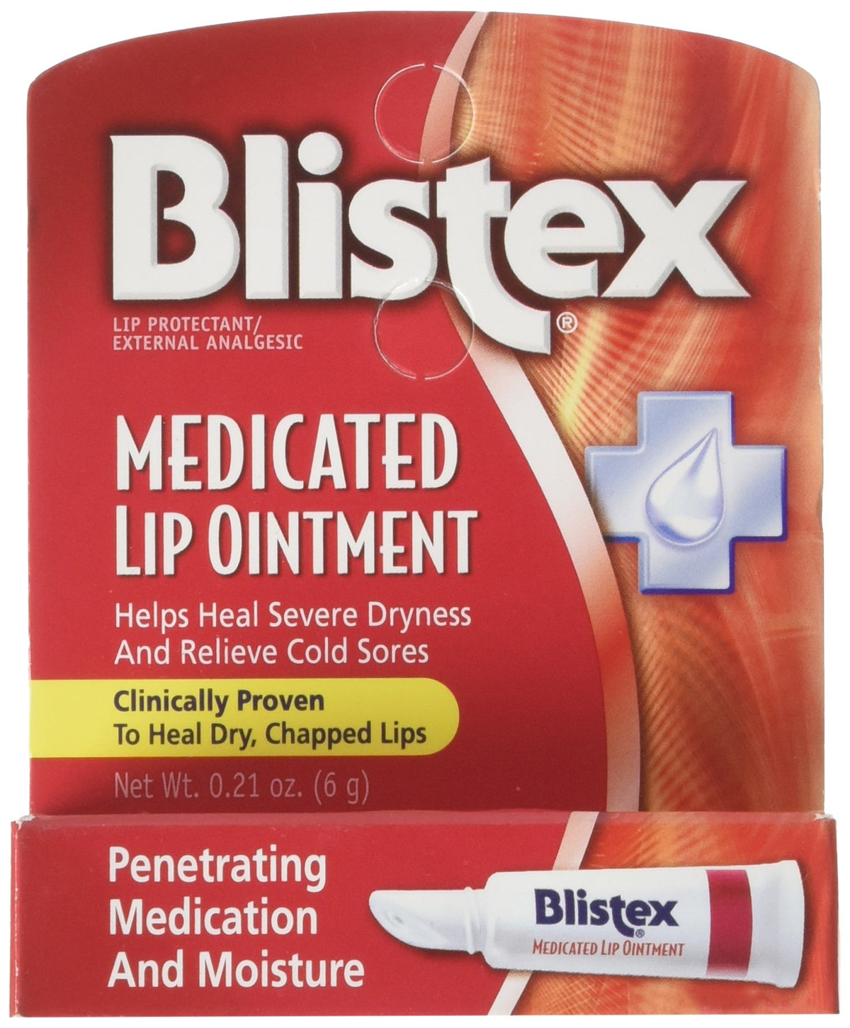 Blistex bálsamo labial medicado 0-21oz paquete seis, alivio potencial de molestias.