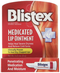 Blistex bálsamo labial medicado 0-21oz paquete seis, alivio potencial de molestias.