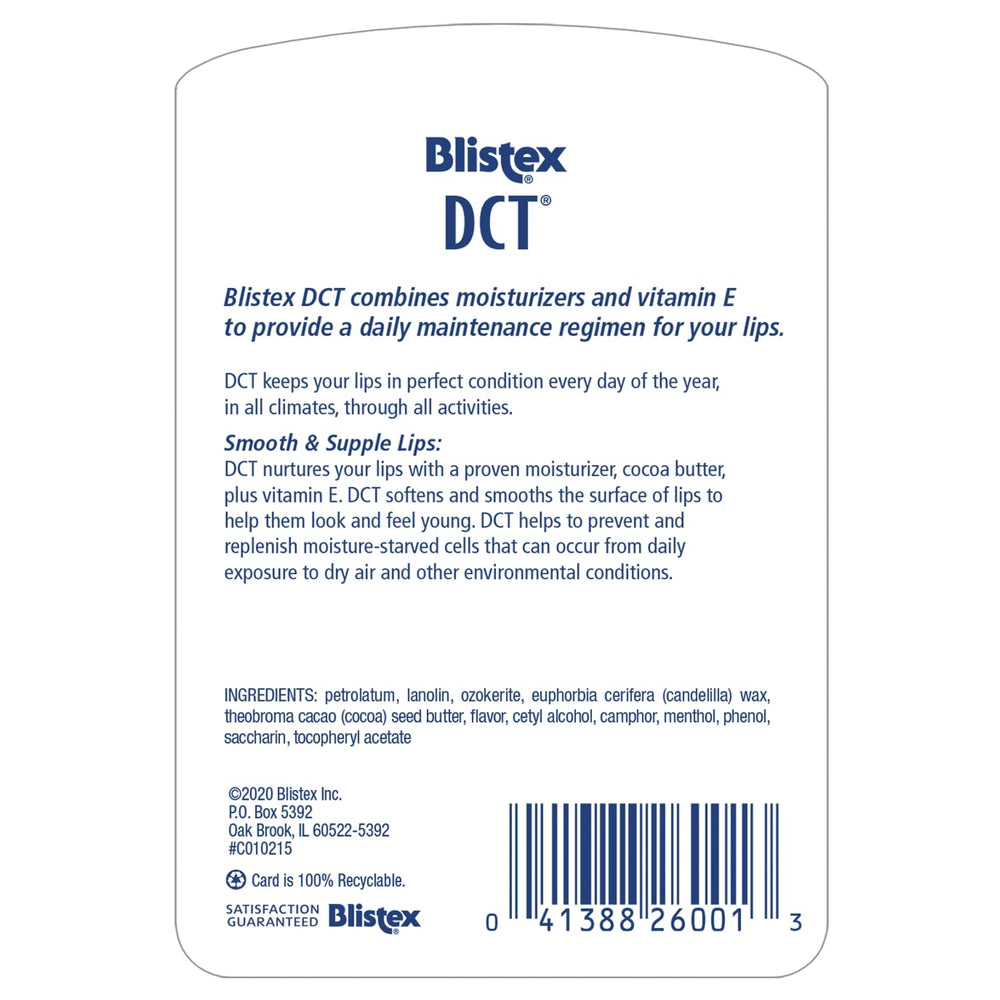 Blistex DCT lip conditioning 12-pack in use for daily lip hydration and protection