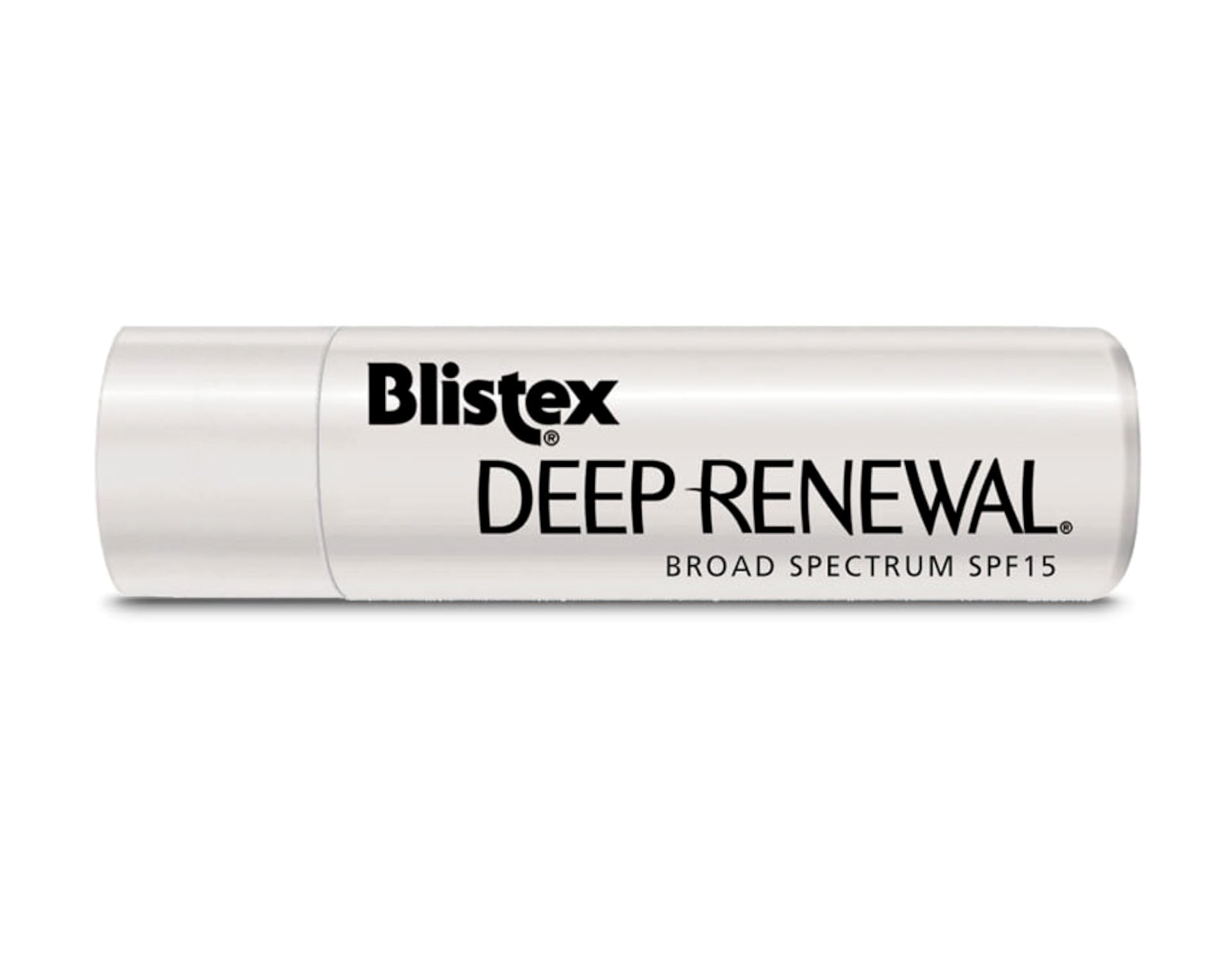 Blistex Deep Renewal applied on lips showing smooth, hydrated surface