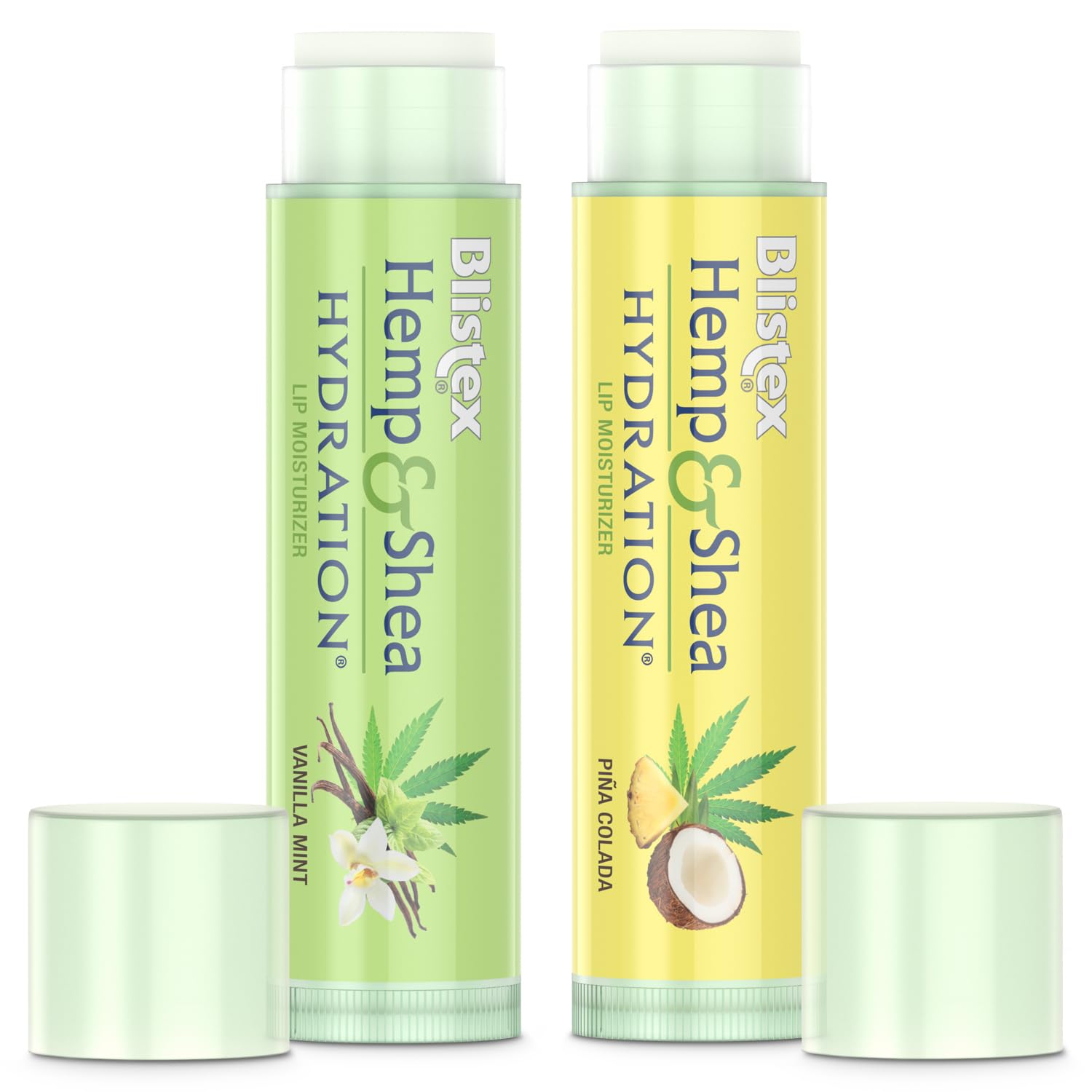 Blistex Canamo y Karité hidratación, aplicador suave para capa uniforme.