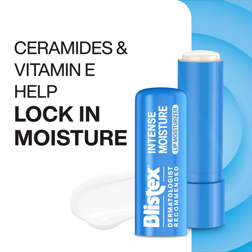 Detalle de ceramidas en Blistex Intense Moisture, ayuda a restaurar la barrera de humedad.