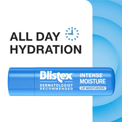Envase del bálsamo labial Blistex Intense Moisture con cerámidas para proteger la barrera.