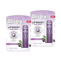 Blistex Lip Boost Wellness pack front highlighting coconut oil hydration formula