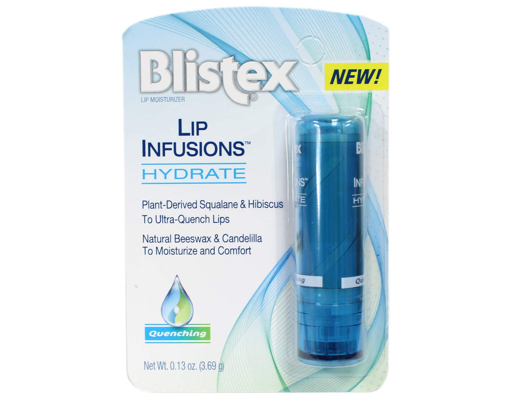 Pack de seis bálsamos Lip Infusions Hydrate para uso diario y viaje.