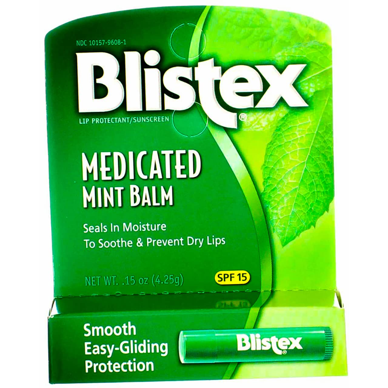 Blistex balsamo labial medicado de menta, tubo, proteccion SPF 15.
