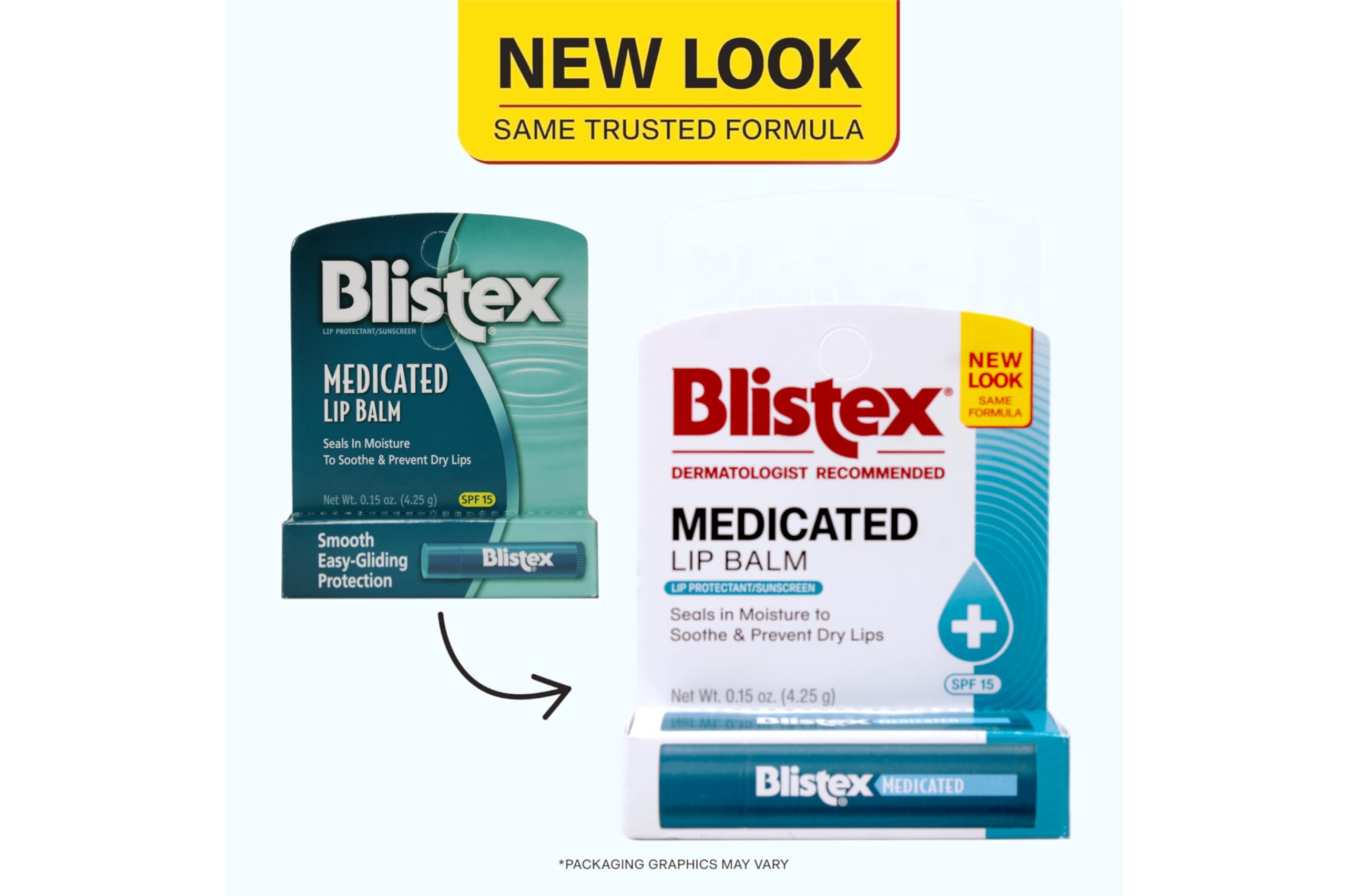Blistex Medicated Lip Balm should be applied before sun exposure.