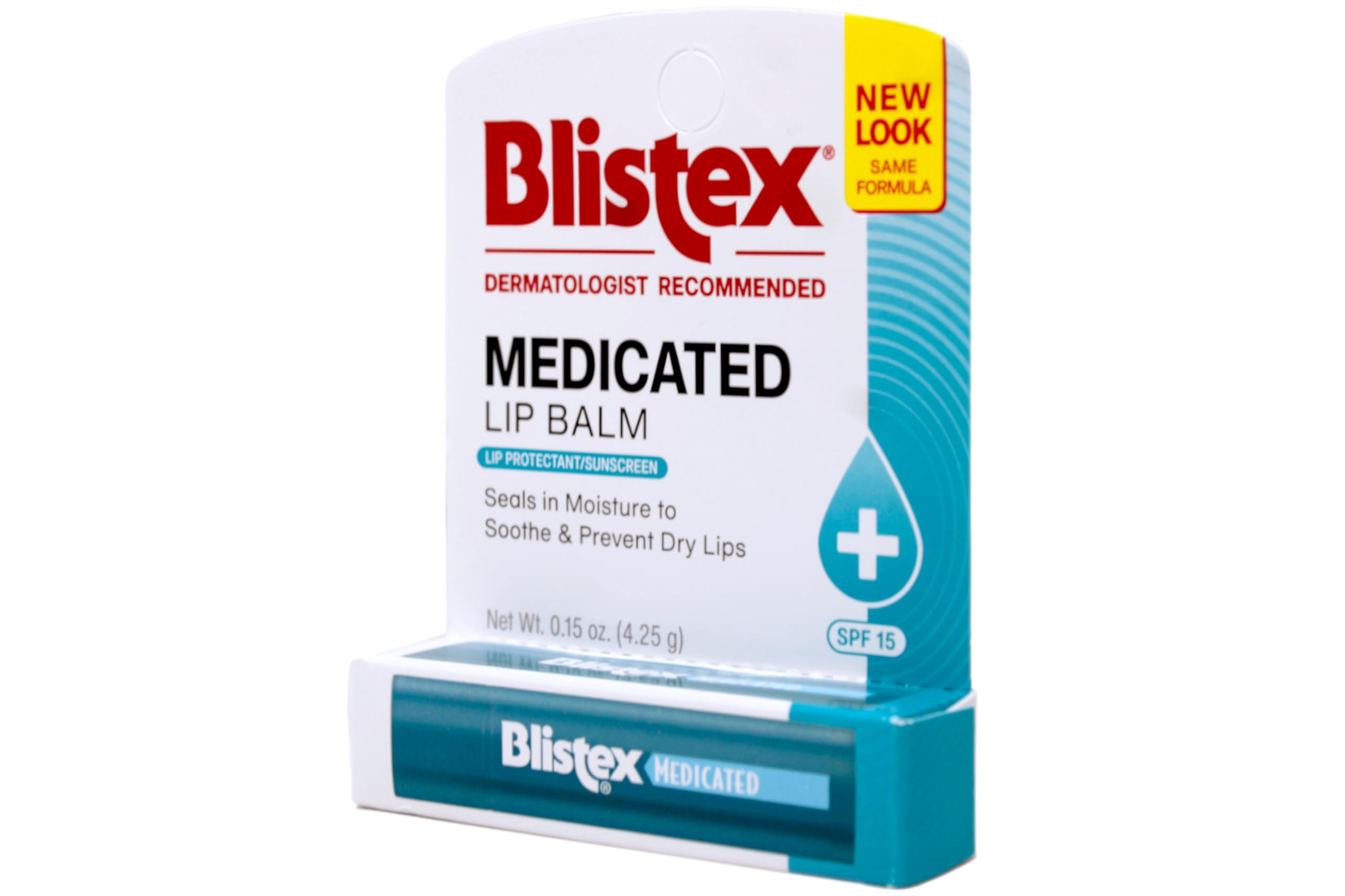 Blistex Medicated Lip Balm seals in moisture to prevent dryness.