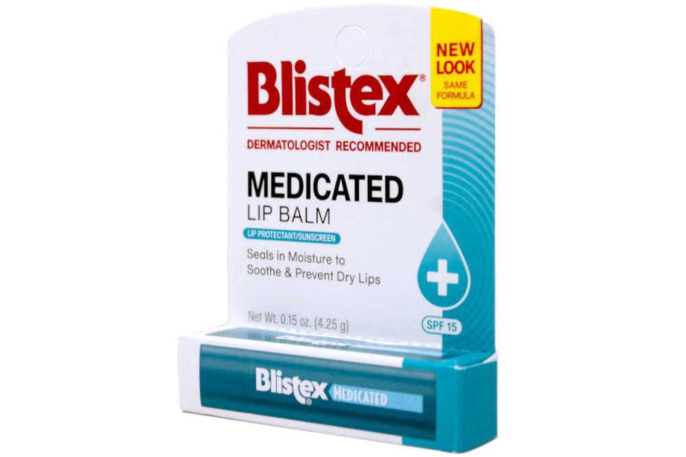 Blistex Medicated Lip Balm seals in moisture to prevent dryness.