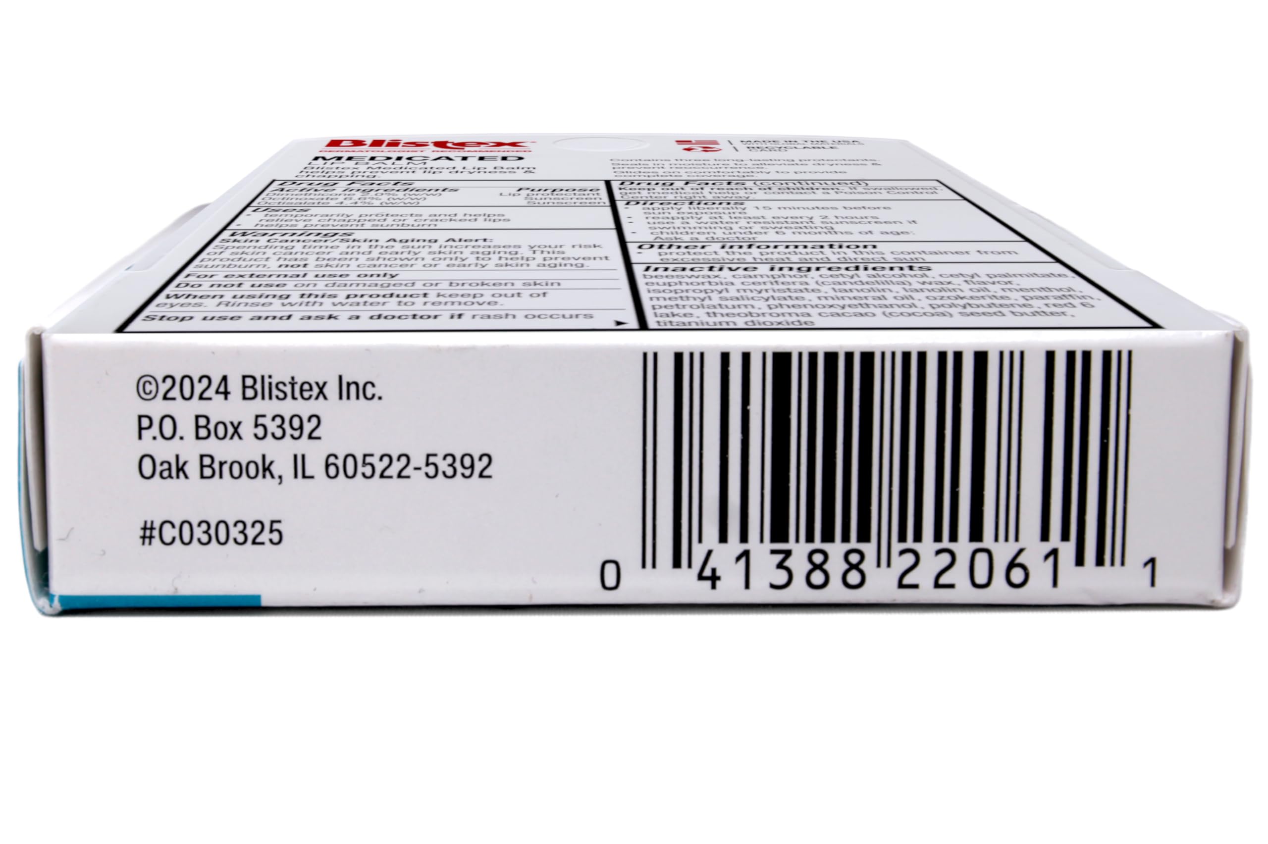 Blistex Medicated Lip Balm pack of 24 for convenient lip care.