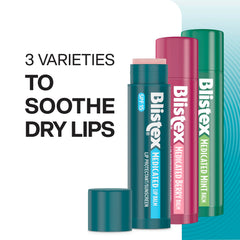 Blistex Medicated Lip Balm SPF 15 coverage for daily sun protection.