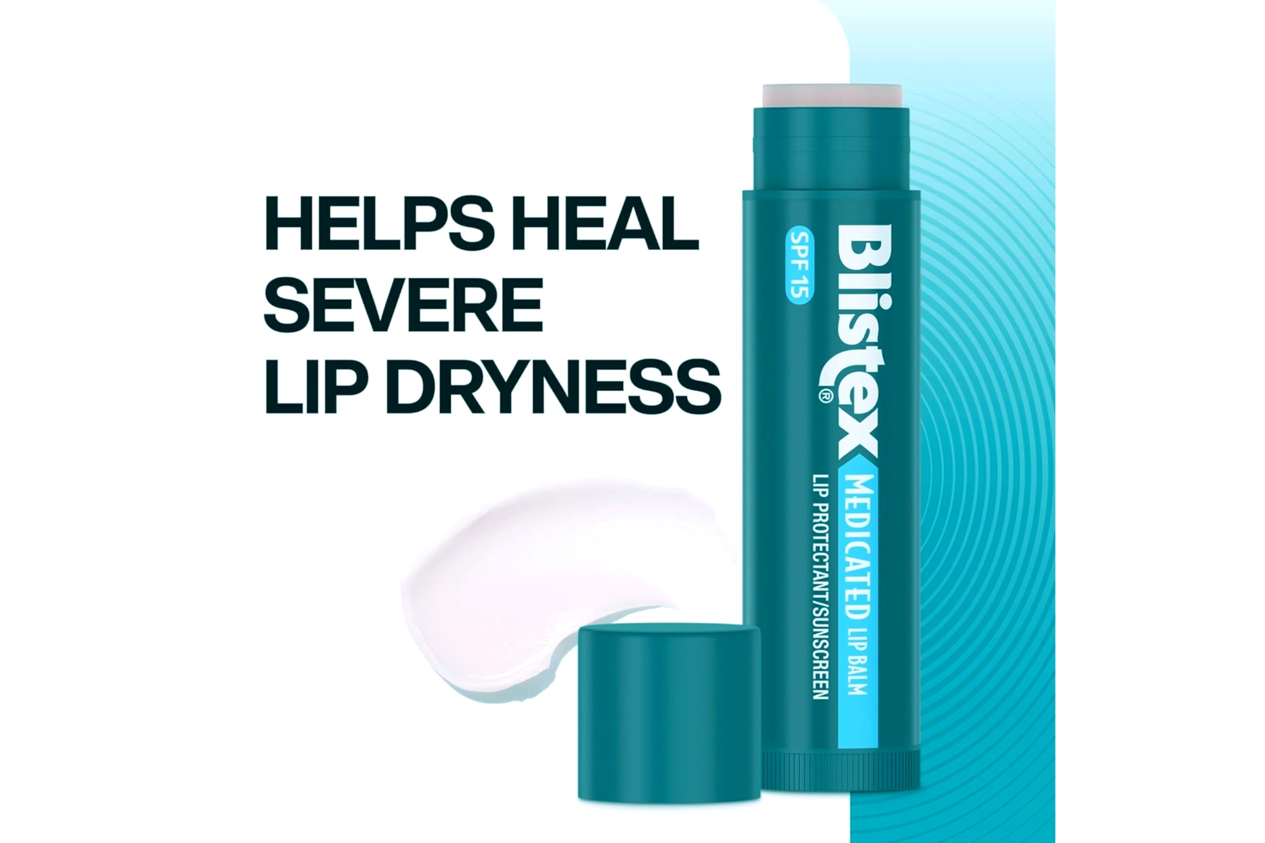 Blistex Medicated Lip Balm's three protectants support long-lasting hydration.