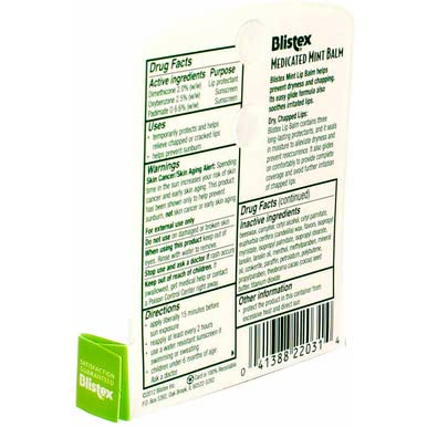 Blistex textura mentolada refrescante.
