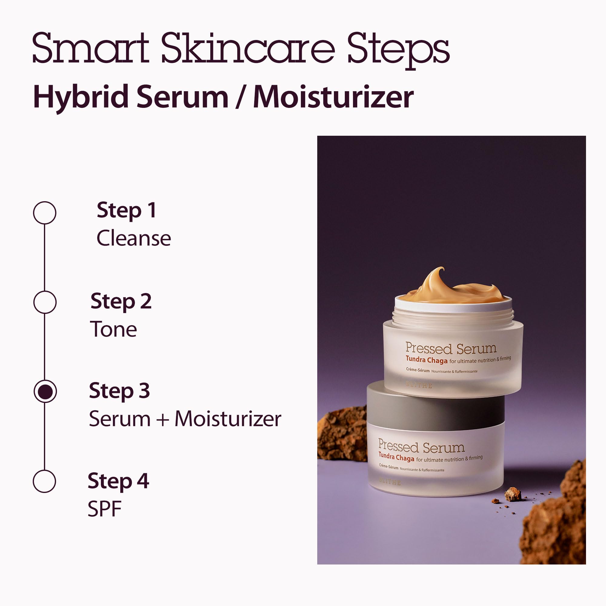 BLITHE anti-aging formula supports smoother facial contours.