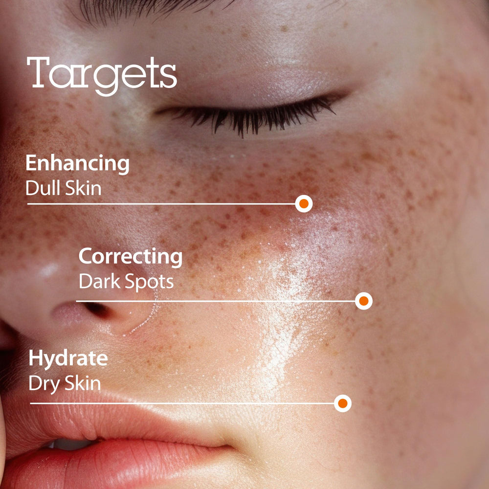 BLITHE glass-skin glow close-up shows smooth, luminous complexion.