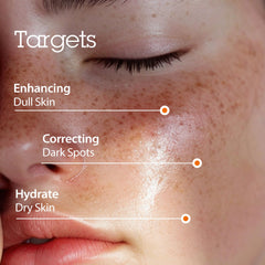 BLITHE glass-skin glow close-up shows smooth, luminous complexion.