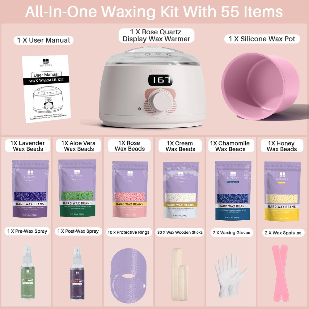 BLITZWAX hard wax beads for strong root hair removal