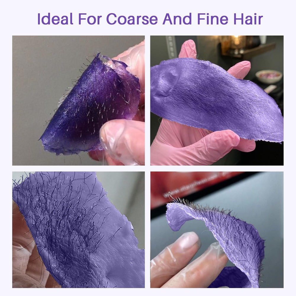 BLITZWAX lavender wax beads closeup showing smooth texture for sensitive skin waxing.
