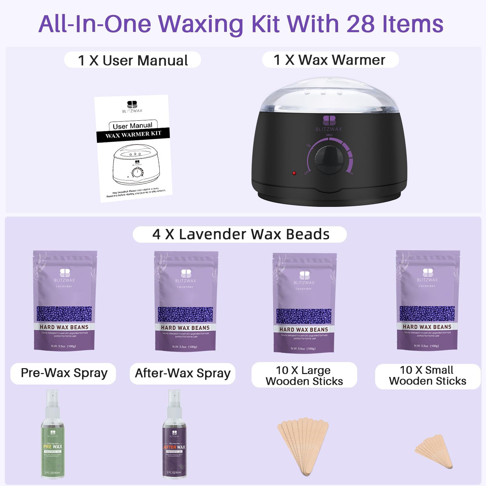 BLITZWAX lavender wax beads with calming aroma