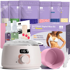 BLITZWAX Rose Quartz design for a stylish at-home waxing setup