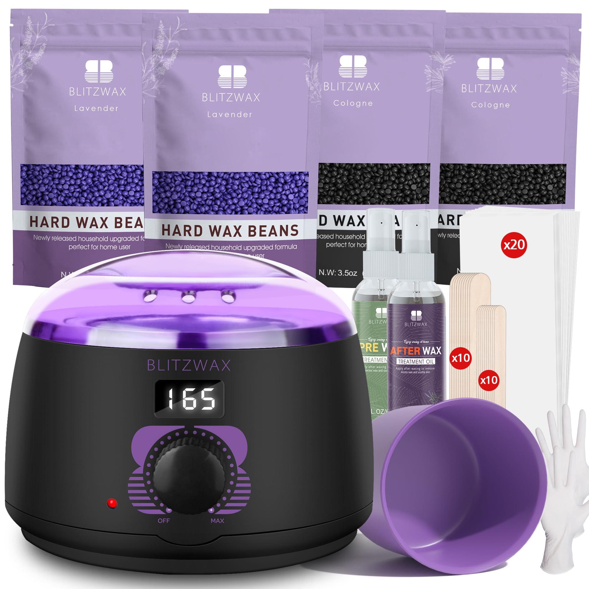 BLITZWAX wax warmer with LED display for precise temperature control