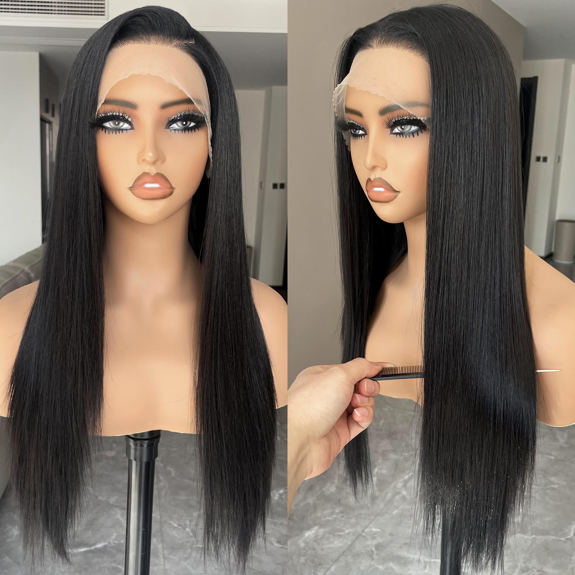 BLL 13x4 lace front pre-plucked hairline detail for natural look