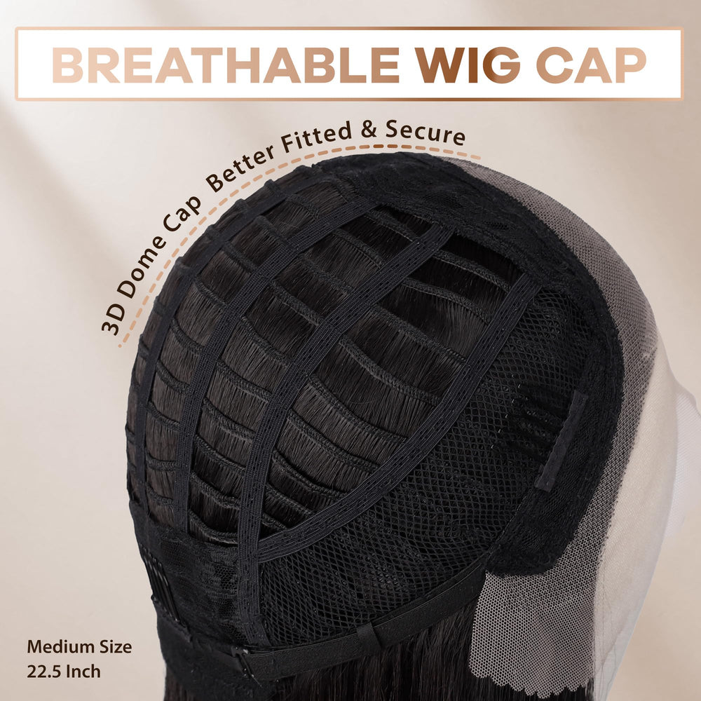 BLL wig cap and headband included for ready-to-wear packaging