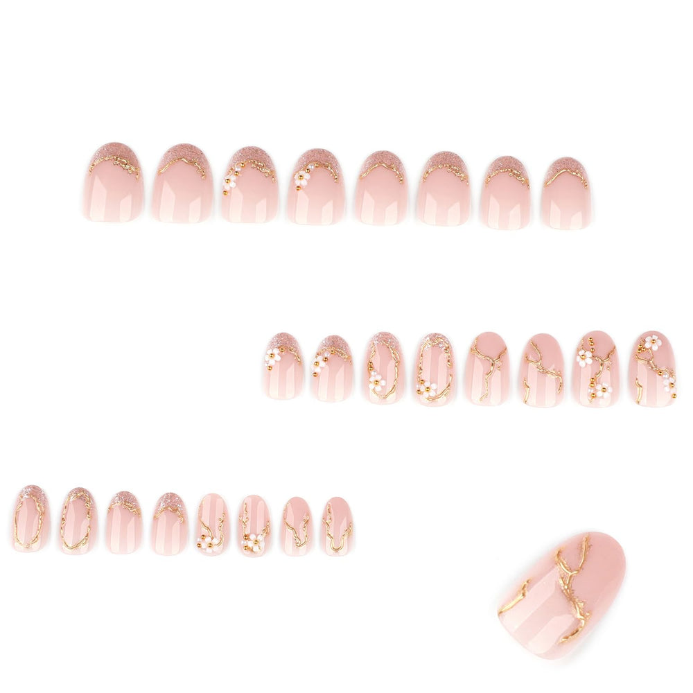 Bloazife 24 piezas de uñas postizas listas para combinar