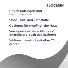 Blocmen Derma Pre Shave Powder Stick used on legs demonstrates versatile shaving prep.