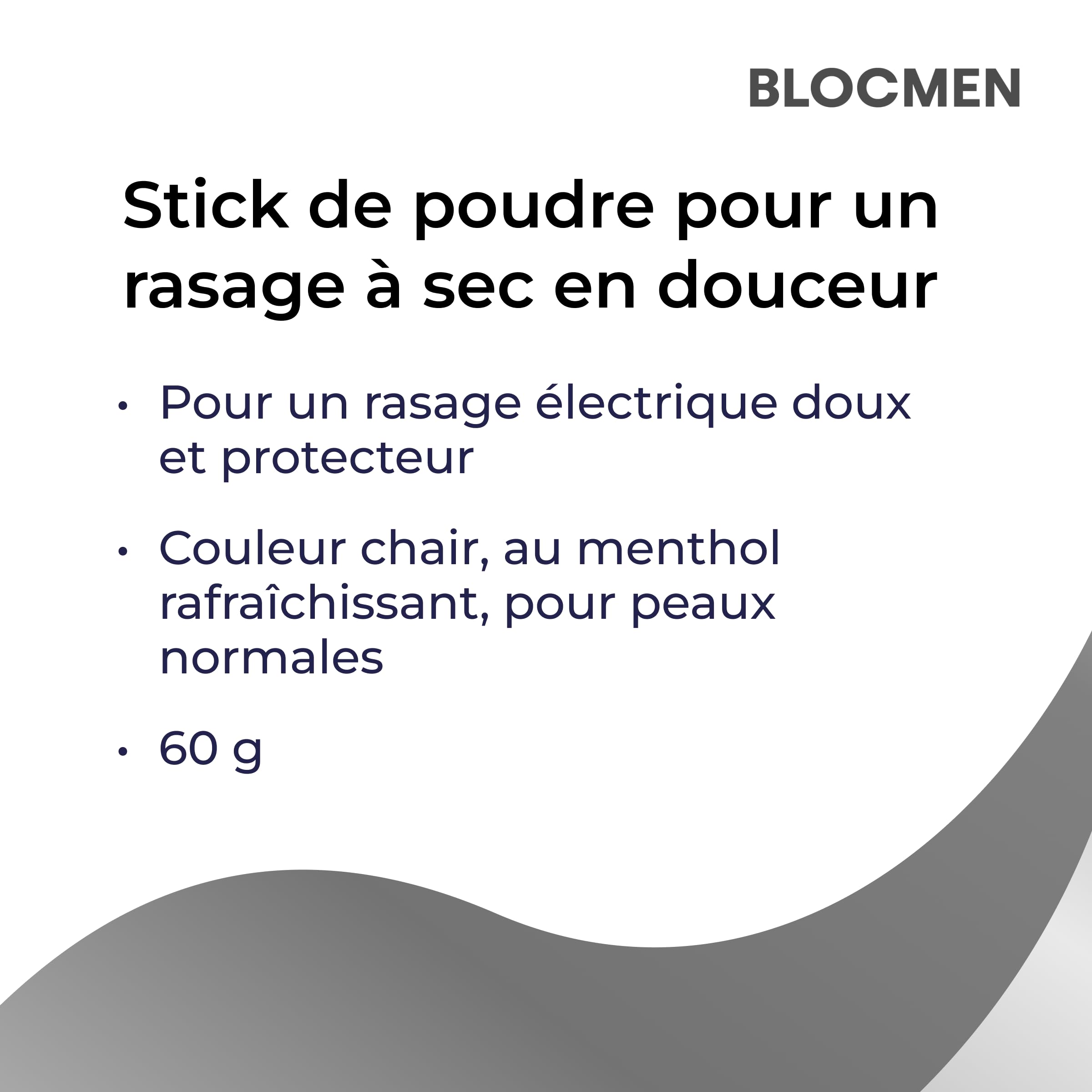 Blocmen Original Pre Shave Powder Stick aplicación controlada para una preparación de piel eficiente.