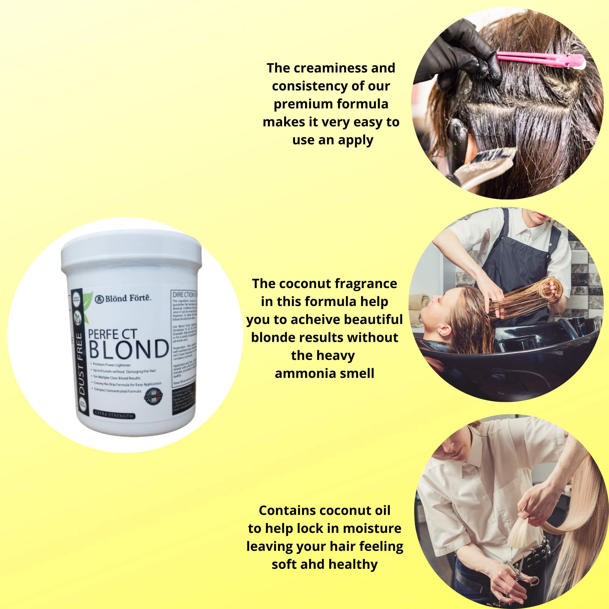 Blond Forte Perfect Blond anti-yellow molecules combat orange undertones.