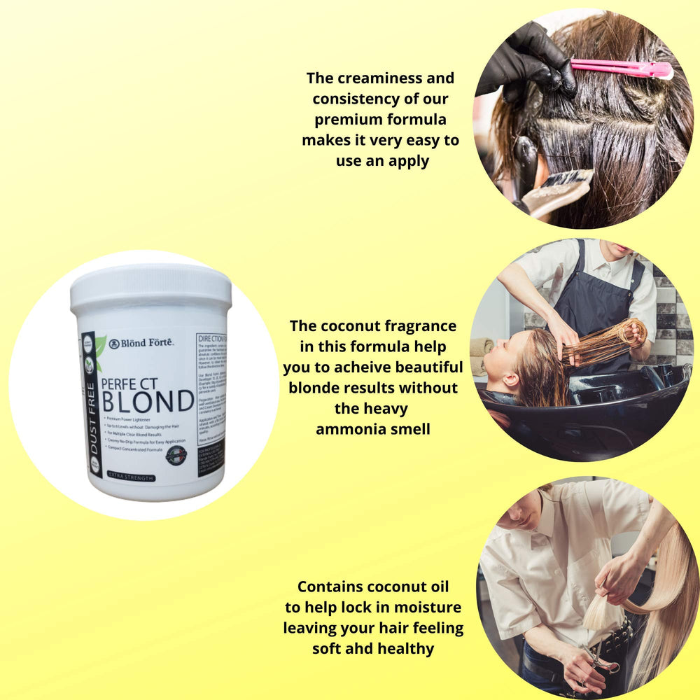 Blond Forte Perfect Blond anti-yellow molecules combat orange undertones.