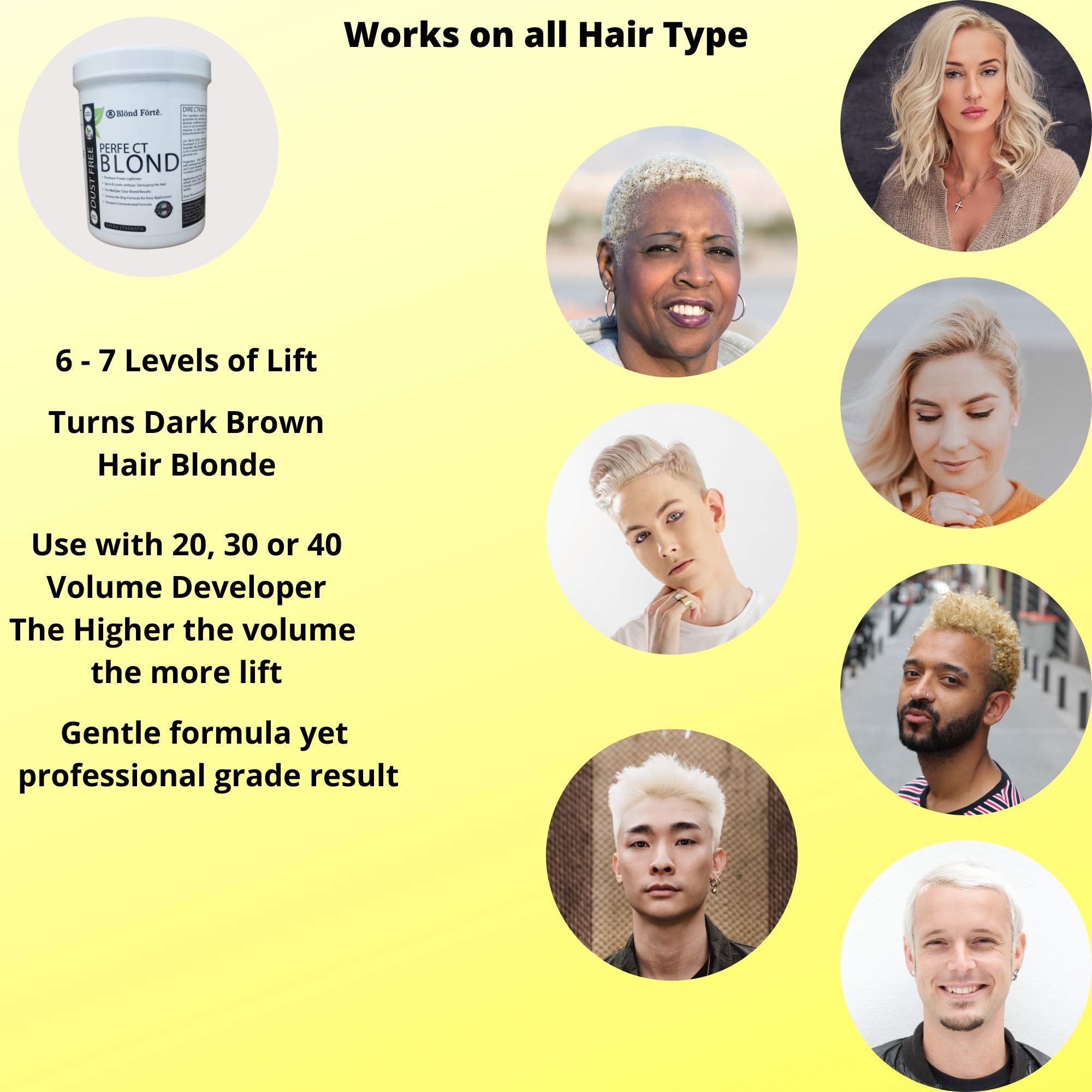 Blond Forte Perfect Blond off-scalp application for safe lifting.