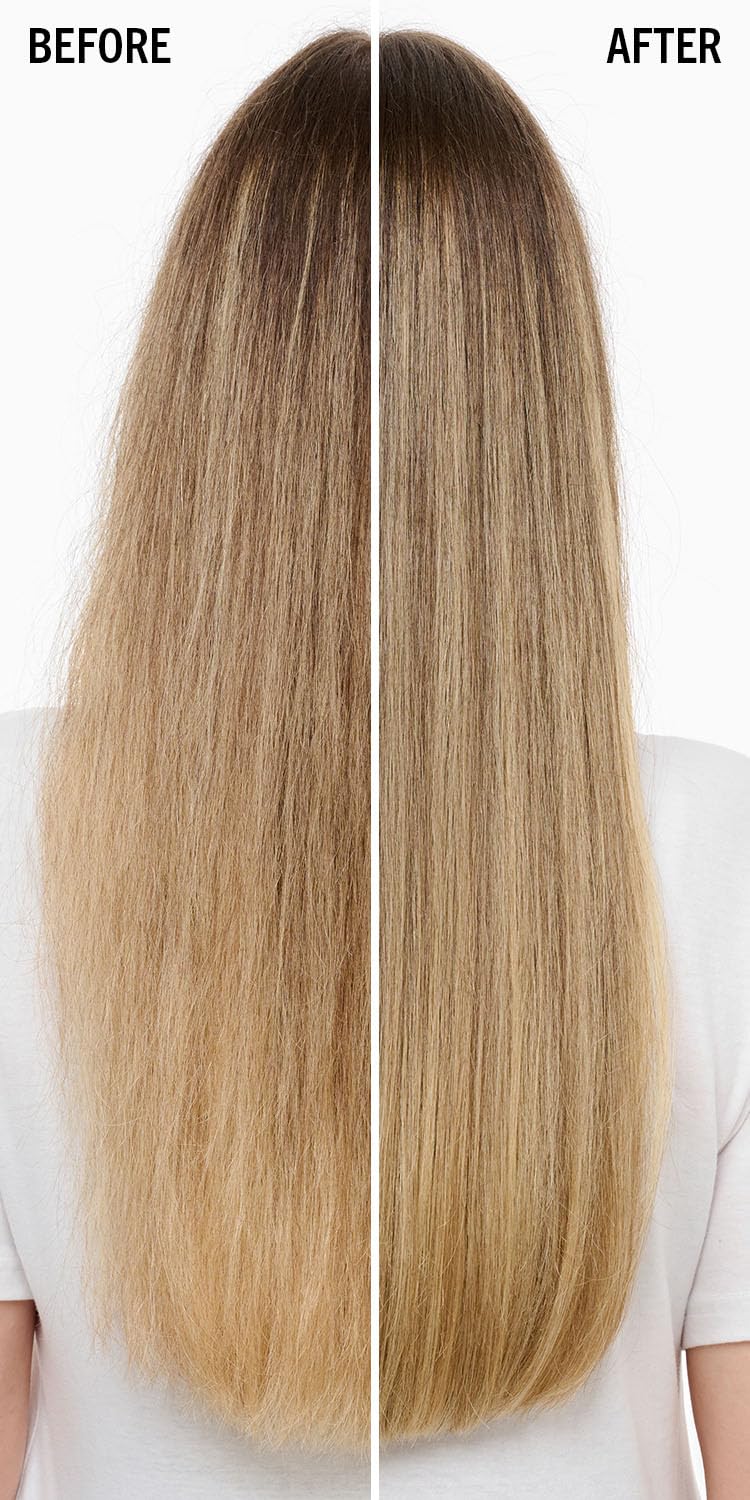 BlondMe Bond Repair Nourishing Shampoo bottle and packaging on vanity