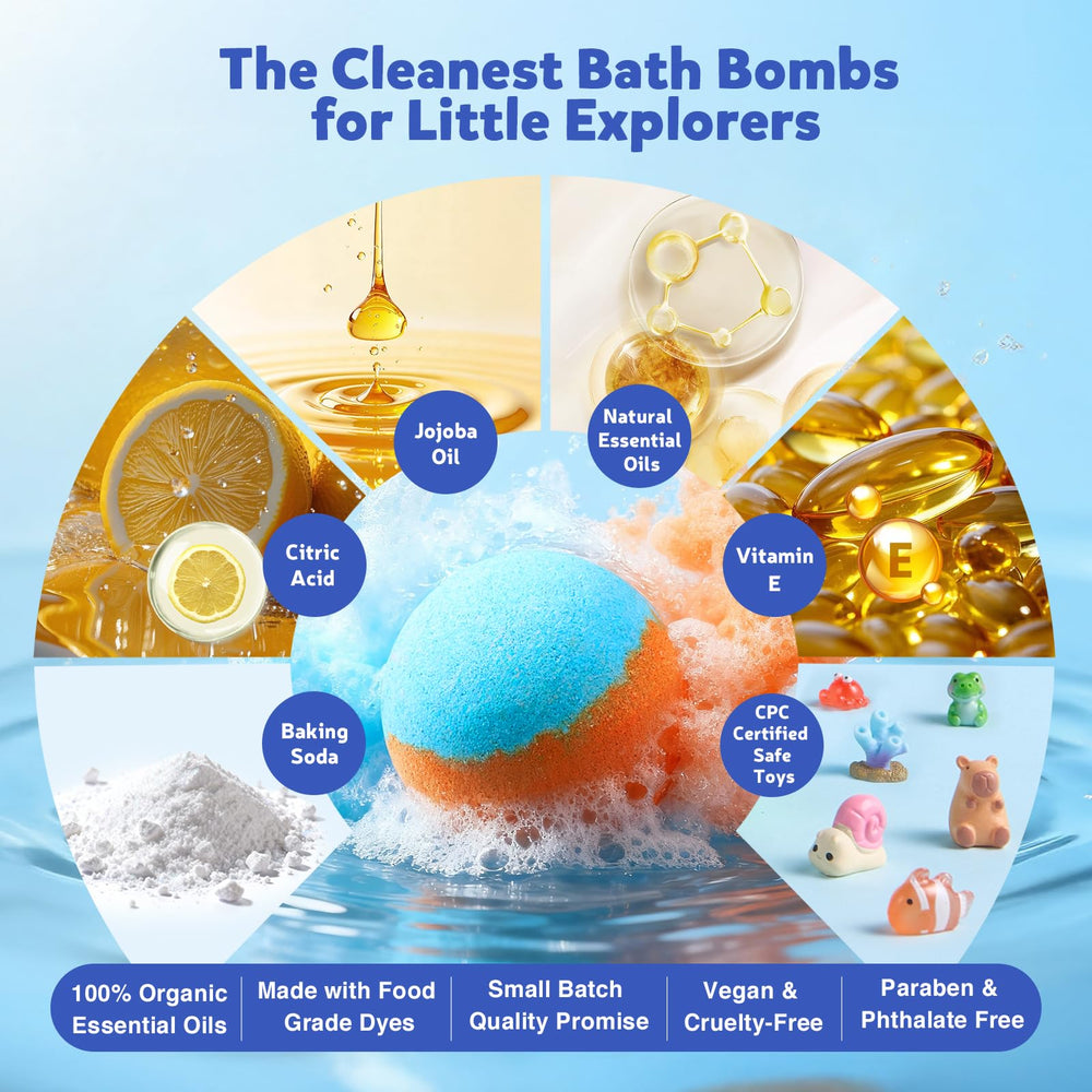 BloomFizzy Colorful fizz and scents brighten bath time for kids