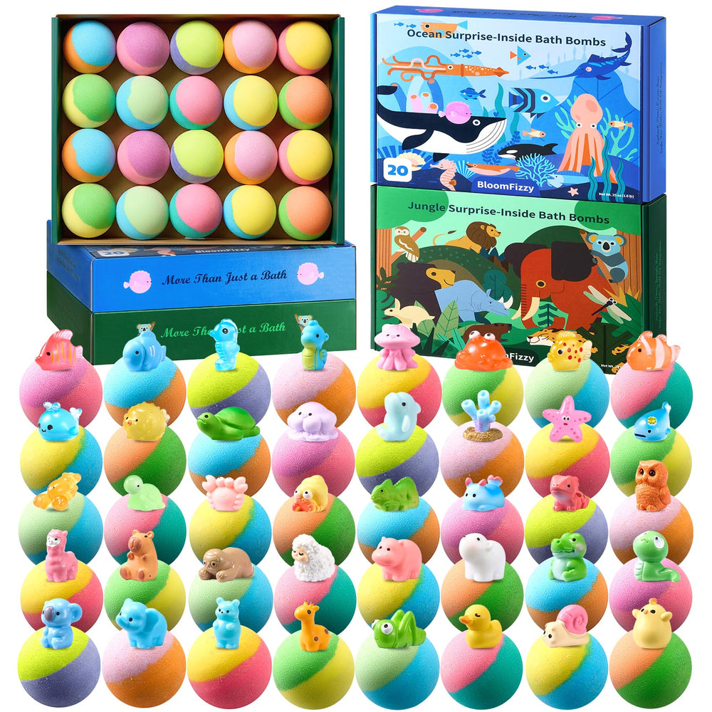 BloomFizzy Ocean Creatures bath bombs reveal toys for imaginative bath time