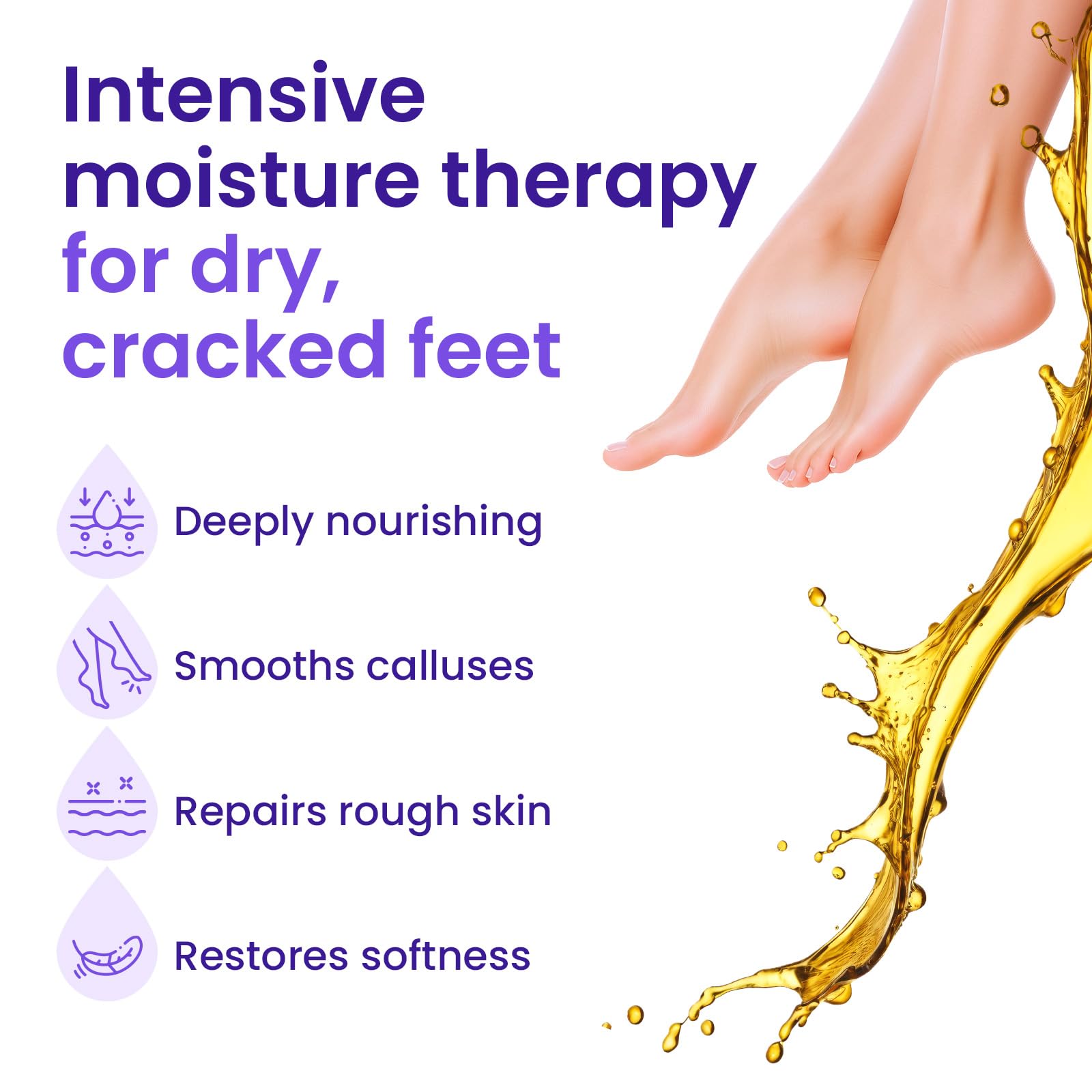 BLOOMORA lavender-shea butter foot masks in individual booties