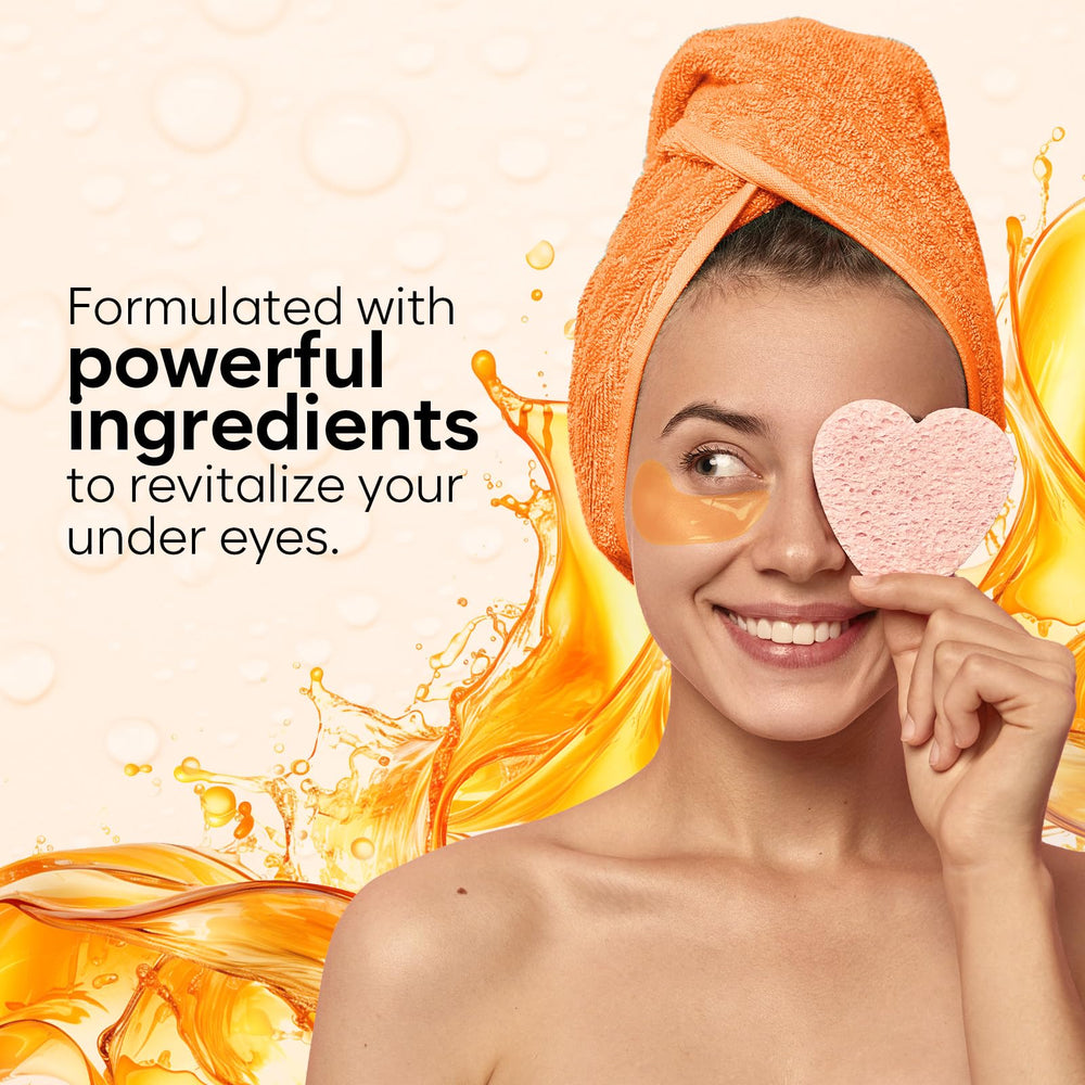 Bloomora hydrating under-eye masks for refreshed skin during morning routine.