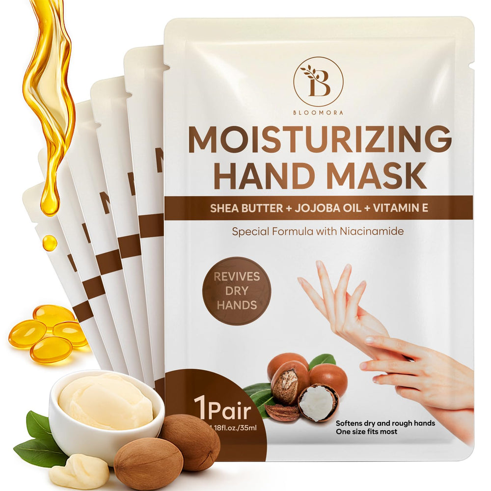 Bloomora Repairing Hand Mask for dry hands delivers deep hydration and rejuvenation.