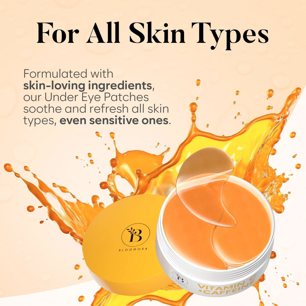 Bloomora skin-friendly formula safe for sensitive under-eye skin.