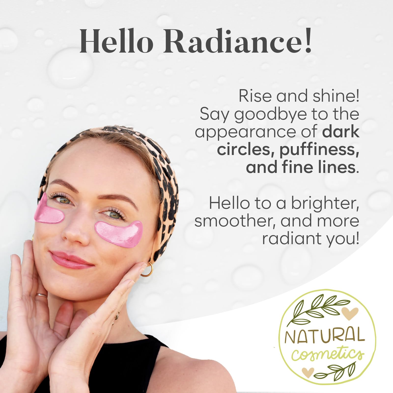 BLOOMORA Green Tea formula patches soothing under-eye area after a long day