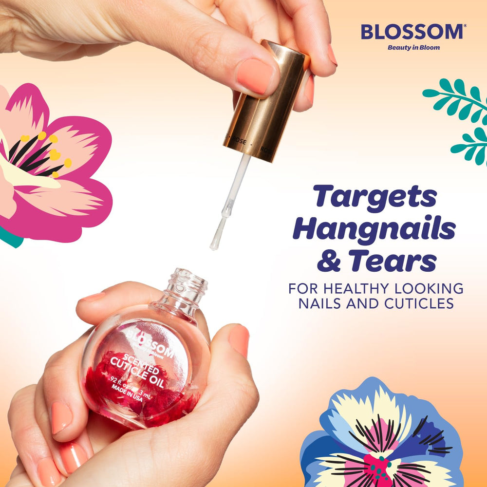 Blossom Aceite para cutículas, aromas frutales con sensación fresca