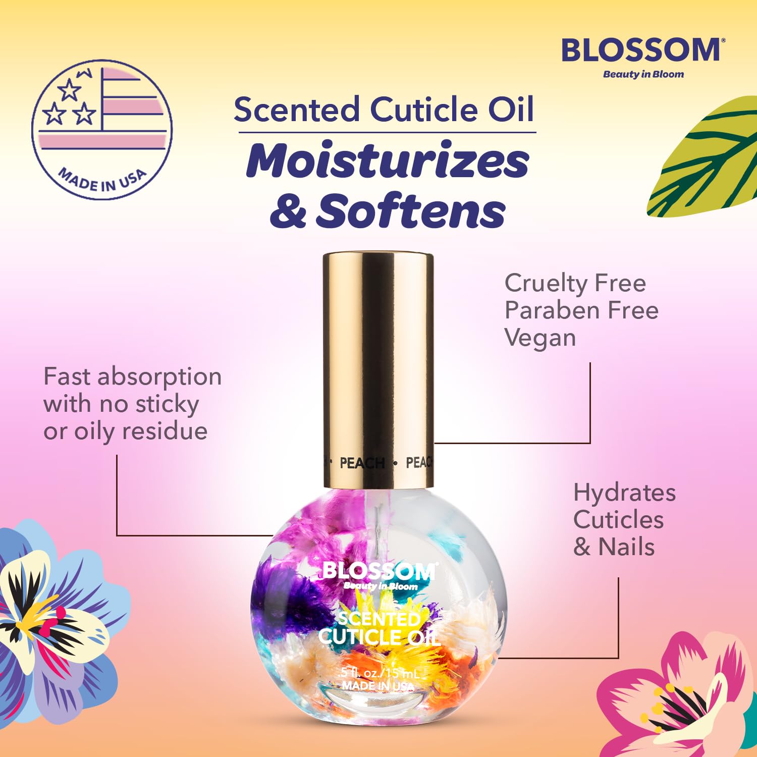 Blossom Cuticle Oil packaging box and product packaging